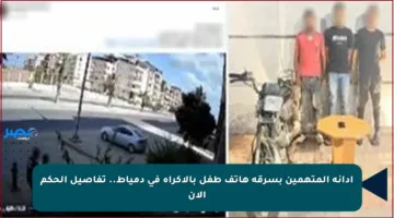 إدانة المتهمين بسرقة هاتف طفل بالإكراه في دمياط.. تفاصيل الحكم الآن